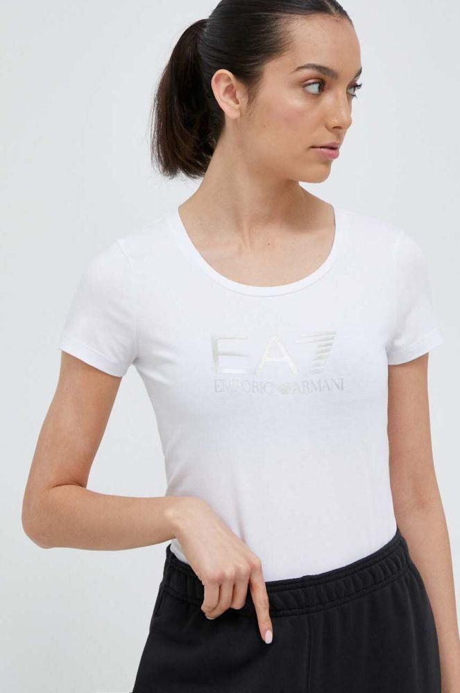 Футболка EA7 Emporio Armani жіноча колір білий (3308380)
