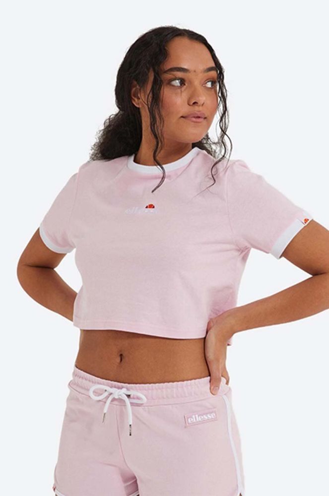 Бавовняна футболка Ellesse колір рожевий SGJ11884-WHITE