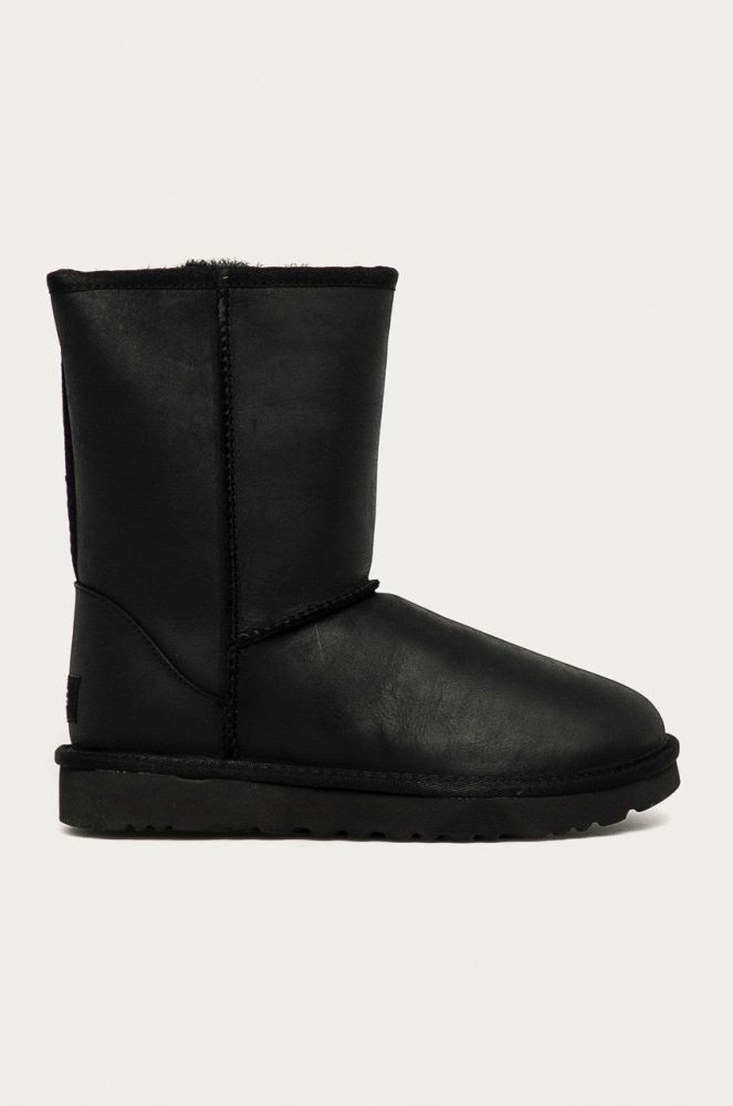 UGG - Шкіряні чоботи Classic Short колір чорний