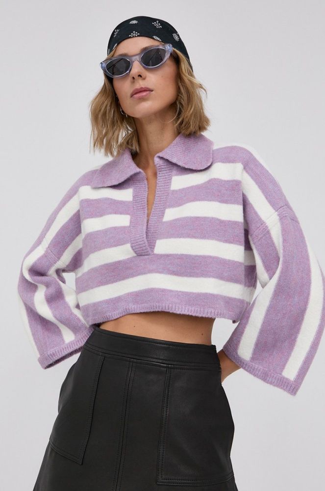 Светр For Love & Lemons жіночий колір фіолетовий легкий