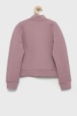 Дитяча кофта Guess колір фіолетовий однотонна