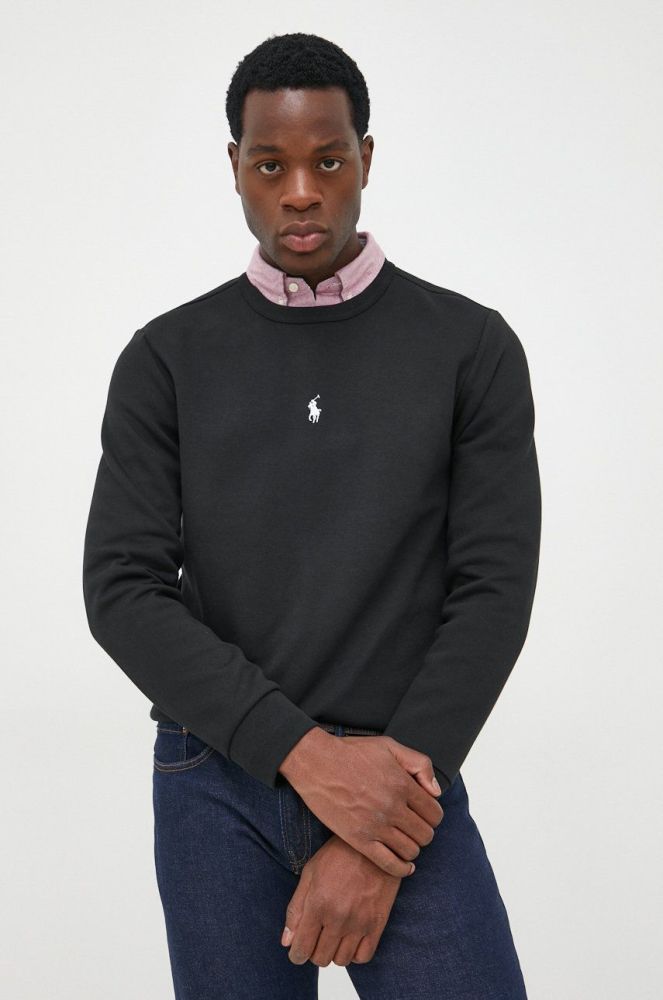 Кофта Polo Ralph Lauren чоловіча колір чорний однотонна (2634057)