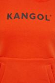 Кофта Kangol unisex колір помаранчевий з капюшоном з принтом