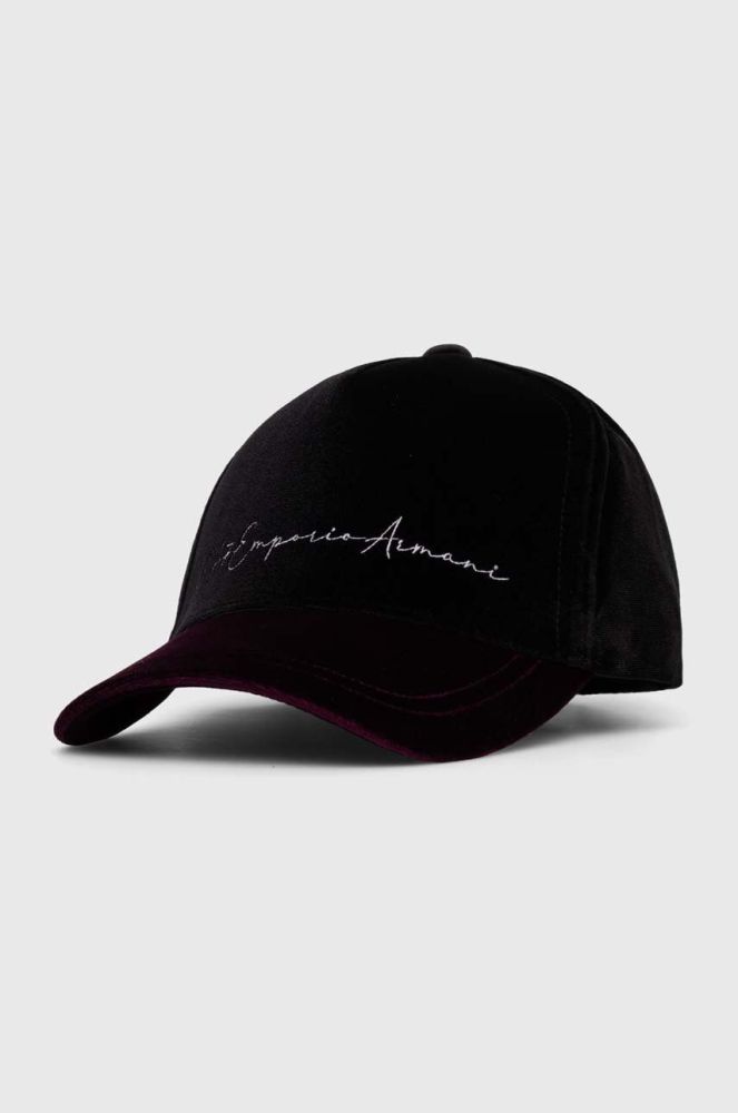 Кепка EA7 Emporio Armani колір чорний візерунок