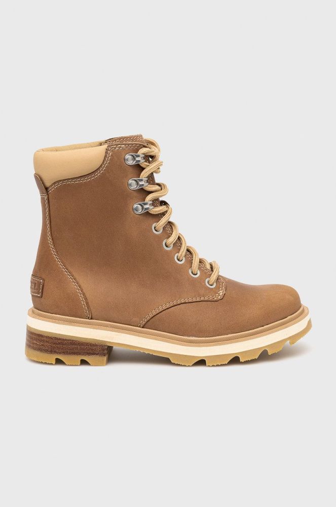 Черевики Sorel Lennox Lace жіночі колір коричневий на платформі