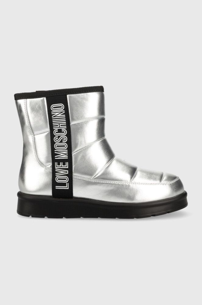 Зимові чоботи Love Moschino колір срібний