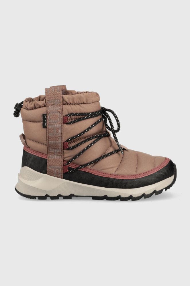 Зимові чоботи The North Face WOMEN S THERMOBALL LACE UP WP колір коричневий