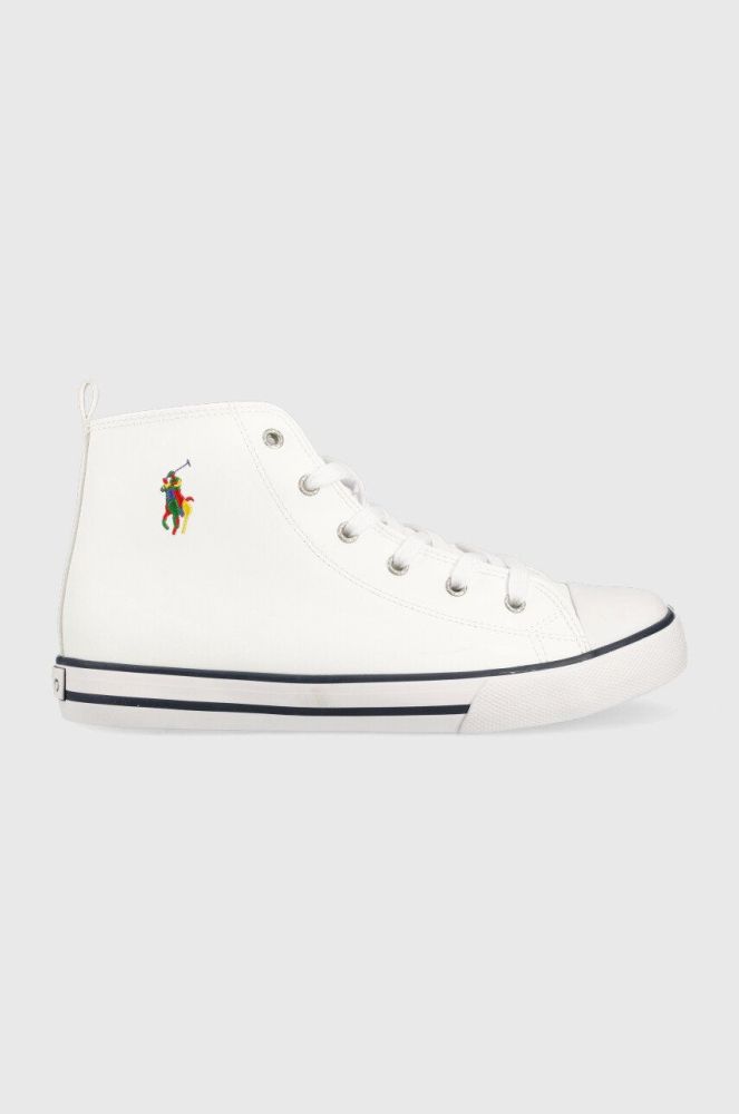Дитячі шкіряні кеди Polo Ralph Lauren колір білий