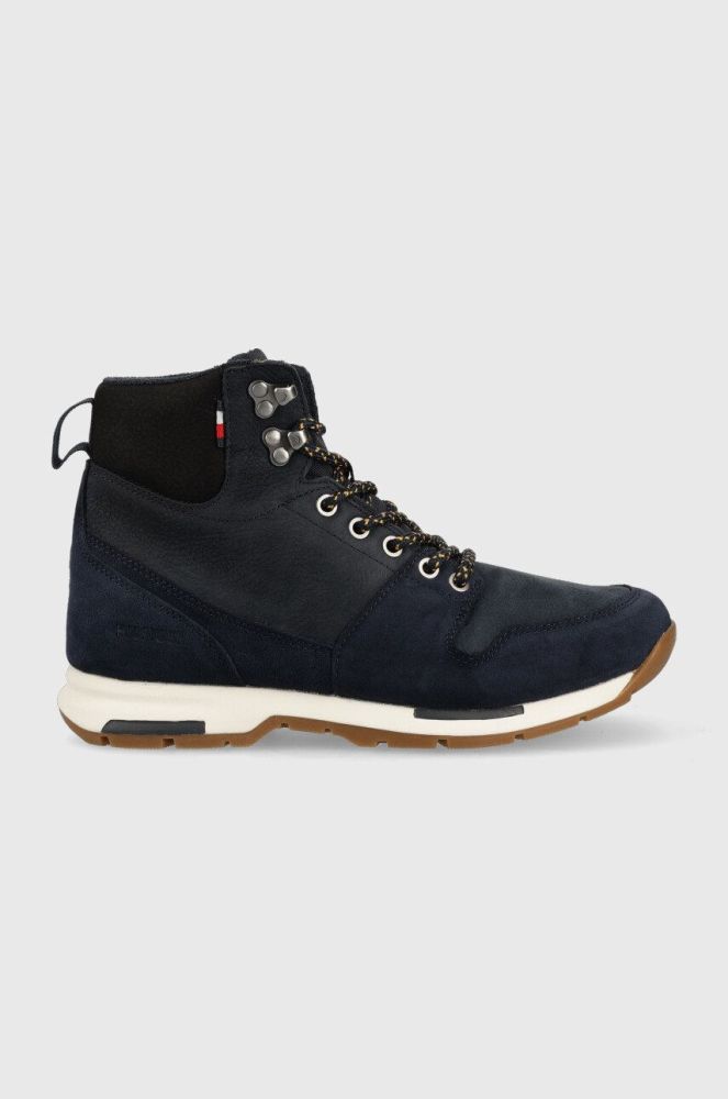 Шкіряні черевики Tommy Hilfiger чоловічі колір синій (2744208)