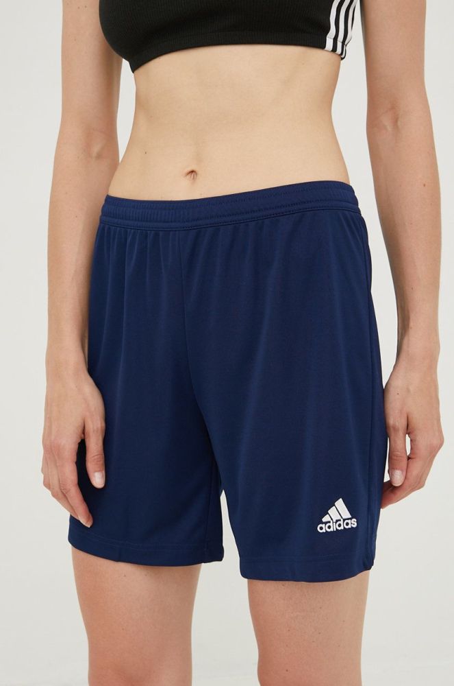Шорти для тренувань adidas Performance Entrada 22 жіночі колір синій однотонні висока посадка