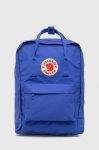 Рюкзак Fjallraven великий з аплікацією колір блакитний