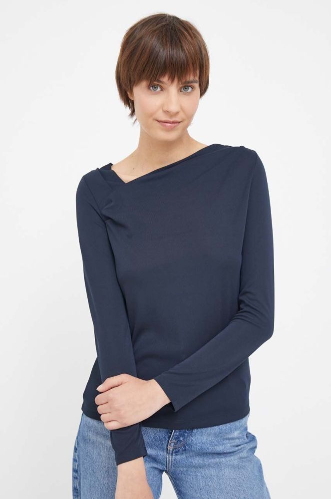 Блузка Lauren Ralph Lauren жіноча колір синій однотонна (3353662)