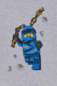 Дитяча бавовняна піжама Lego x Ninjago колір сірий з принтом