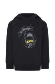 Дитяча бавовняна кофта Lego колір чорний з принтом