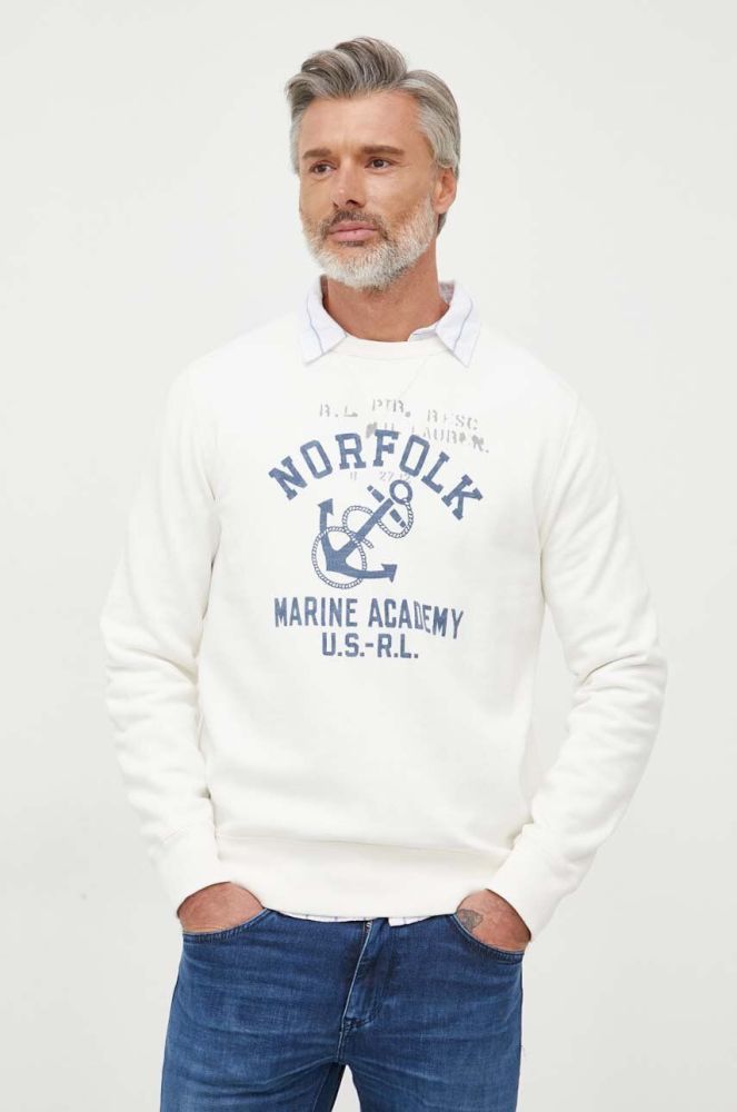 Кофта Polo Ralph Lauren чоловіча колір білий з принтом (3335034)