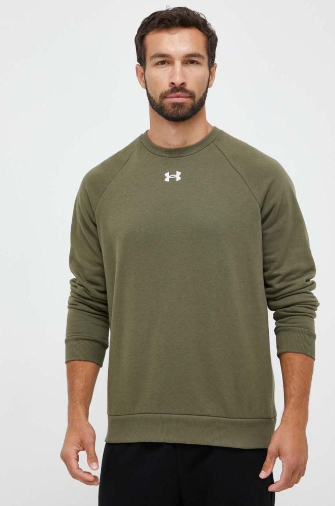 Кофта Under Armour чоловіча колір зелений однотонна
