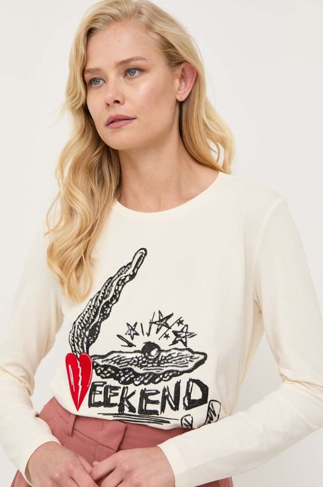 Лонгслів Weekend Max Mara жіночий колір бежевий (3403451)