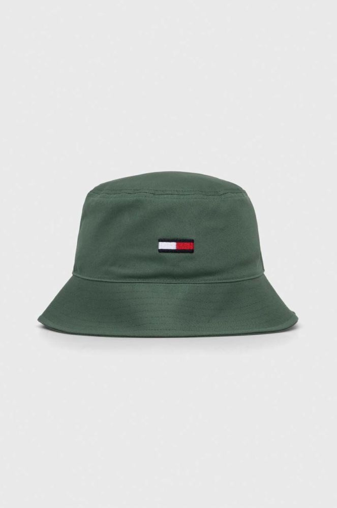 Бавовняний капелюх Tommy Jeans колір зелений з бавовни (3250390)