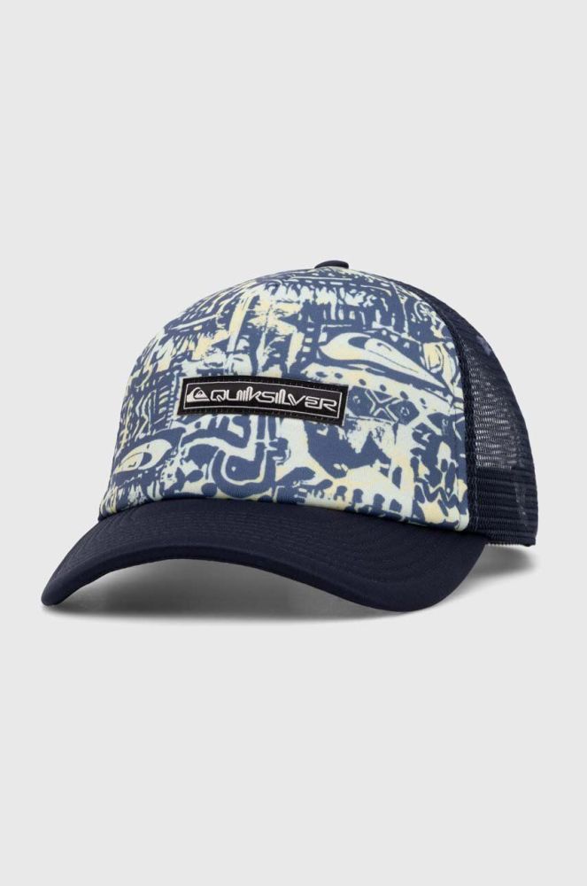 Кепка Quiksilver колір синій візерунок