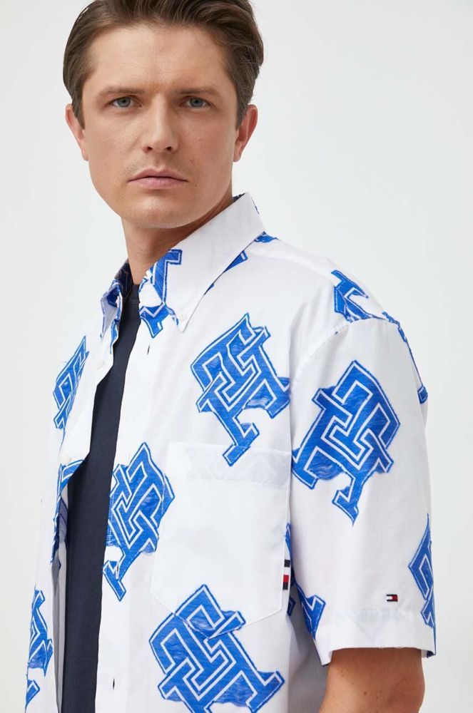 Сорочка Tommy Hilfiger чоловіча relaxed комір button-down колір блакитний (3372713)