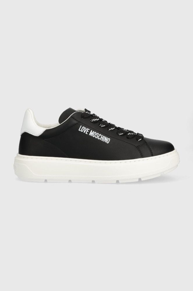 Шкіряні кросівки Love Moschino колір чорний JA15374G1HIA100A