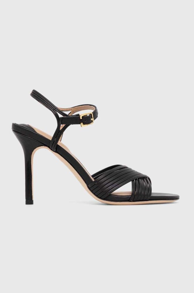 Шкіряні сандалі Lauren Ralph Lauren Madelaine колір чорний 802912331001