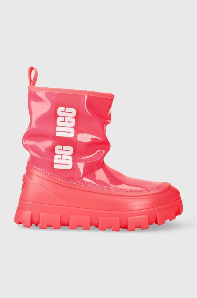 Зимові чоботи UGG Classic Brellah Mini жіночі колір рожевий 1144059