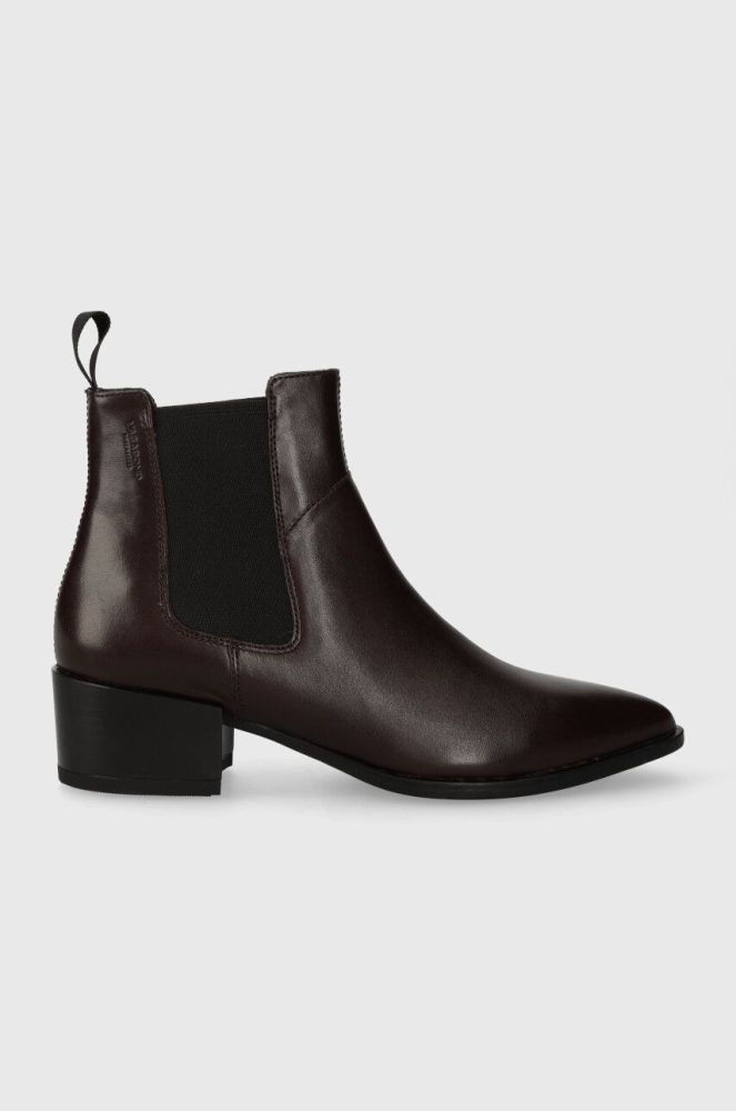 Шкіряні черевики Vagabond Shoemakers MARJA жіночі колір коричневий на плоскому ходу 5613.101.35