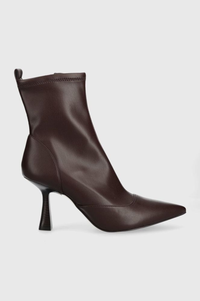 Черевики MICHAEL Michael Kors Clara жіночі колір коричневий на шпильці 40F3CLME5L