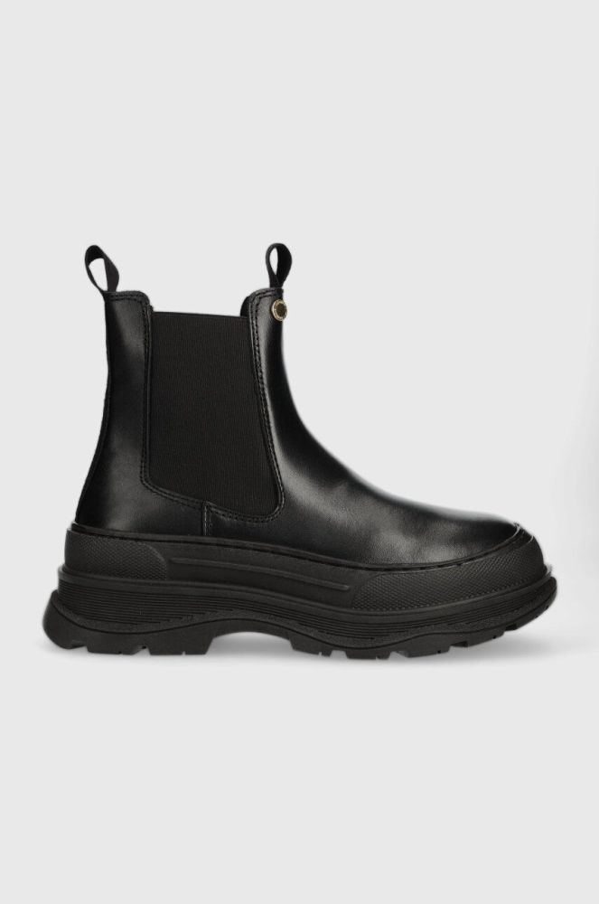 Шкіряні черевики Barbour B.Intl Strada жіночі колір чорний на платформі LFO0642BK11