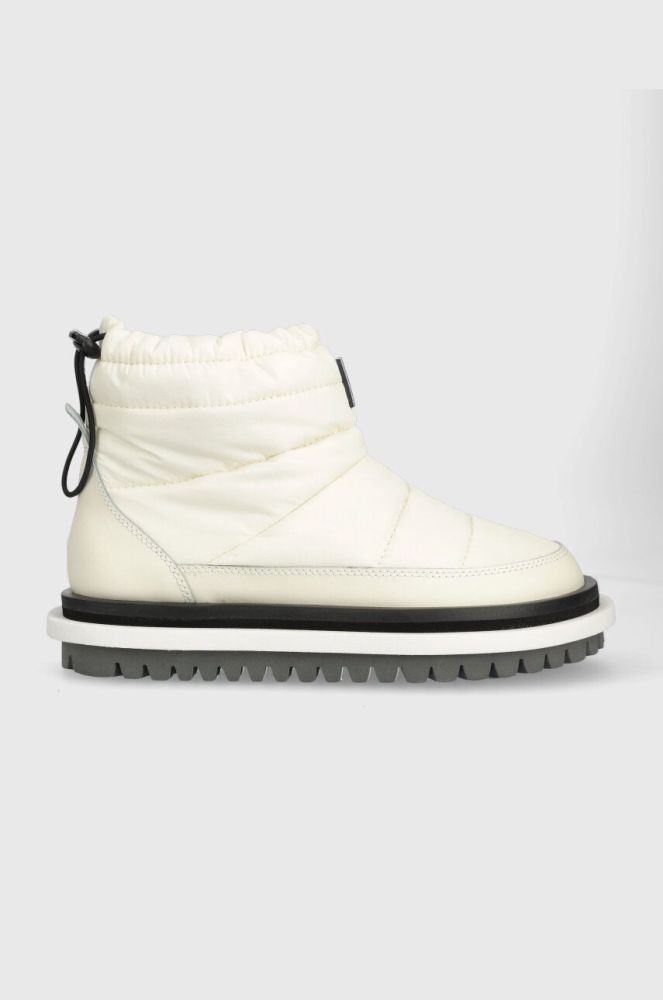 Зимові чоботи Tommy Jeans TJW PADDED FLAT BOOT колір бежевий EN0EN02292