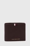 Шкіряний гаманець Tommy Hilfiger чоловічий колір коричневий (3421395)