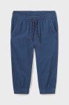 Дитячі бавовняні штанці Mayoral колір синій візерунок