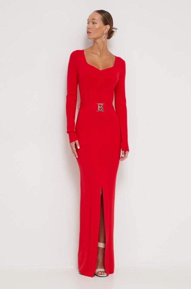 Сукня Blugirl Blumarine колір червоний maxi облягаюча