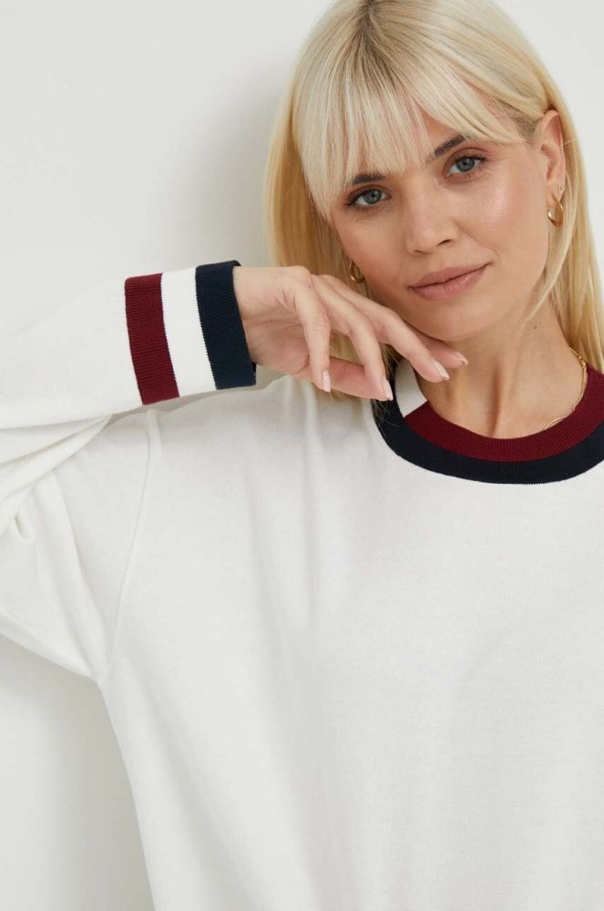 Бавовняний светр Tommy Hilfiger колір бежевий легкий (3325359)