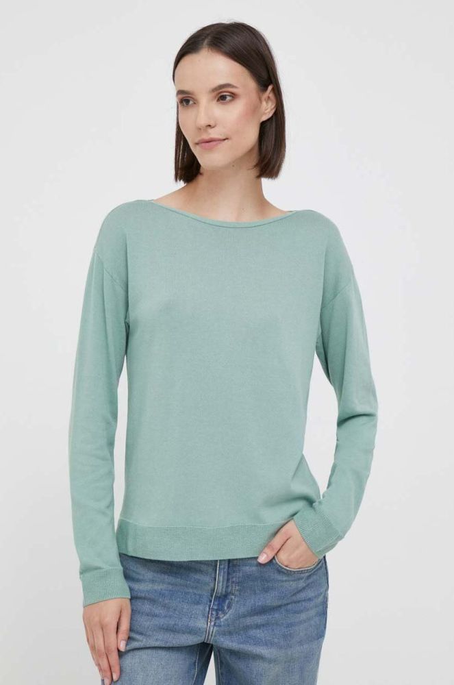 Светр United Colors of Benetton жіночий колір зелений легкий
