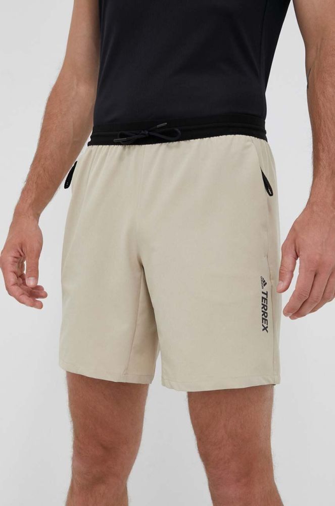 Шорти outdoor adidas TERREX Liteflex колір бежевий