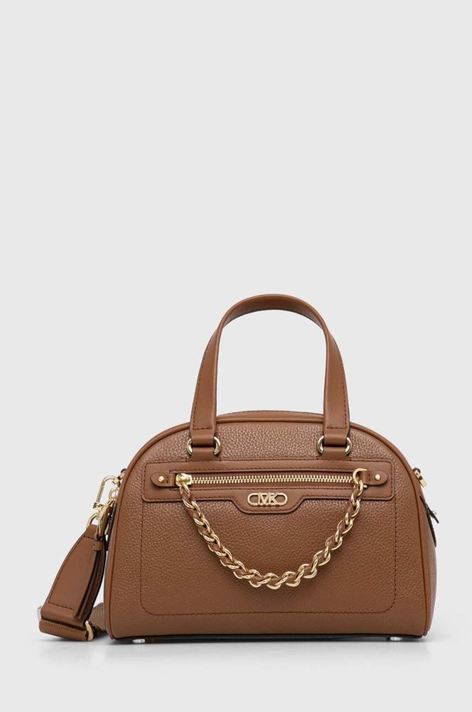Шкіряна сумочка MICHAEL Michael Kors колір коричневий (3459713)