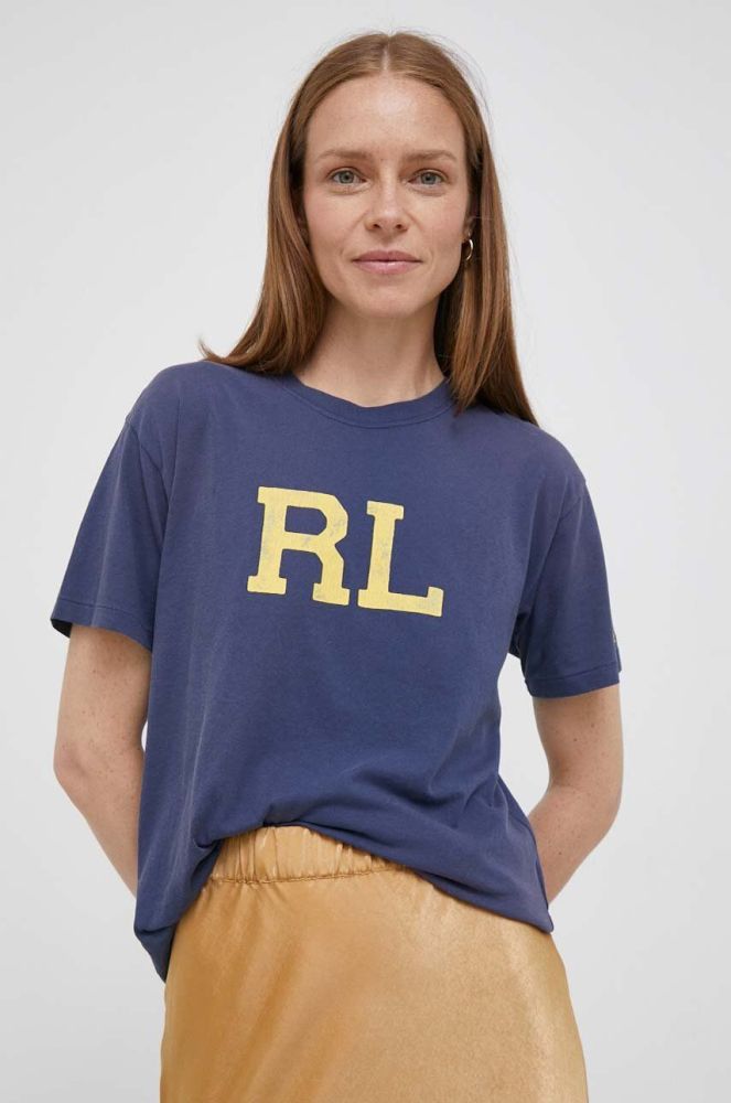 Бавовняна футболка Polo Ralph Lauren колір синій (3391636)