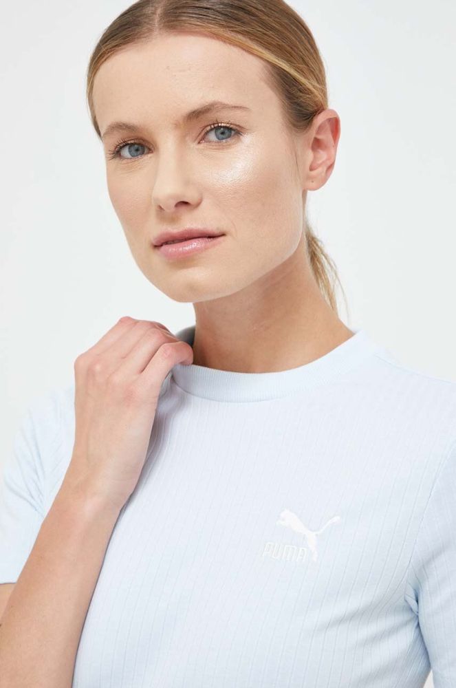 Футболка Puma жіноча колір блакитний (3455476)