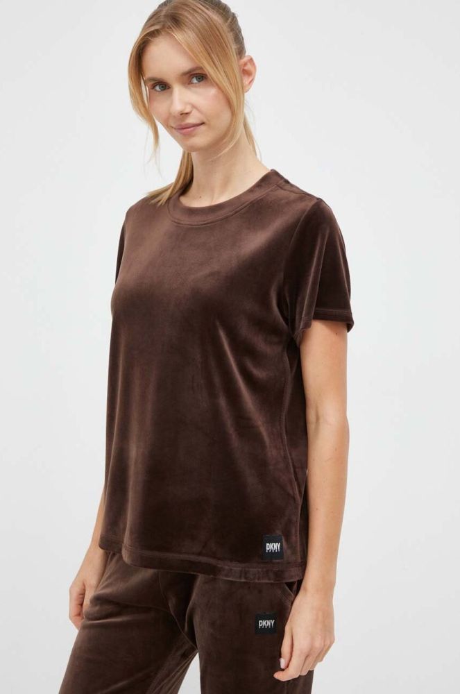 Футболка Dkny жіноча колір коричневий