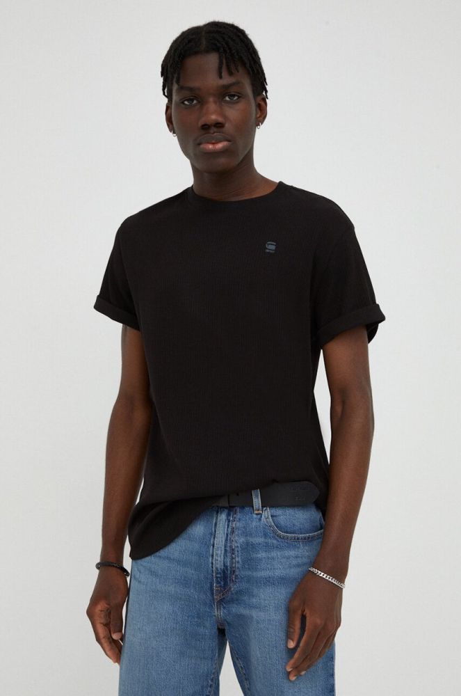 Футболка G-Star Raw чоловічий колір чорний однотонний (3439818)