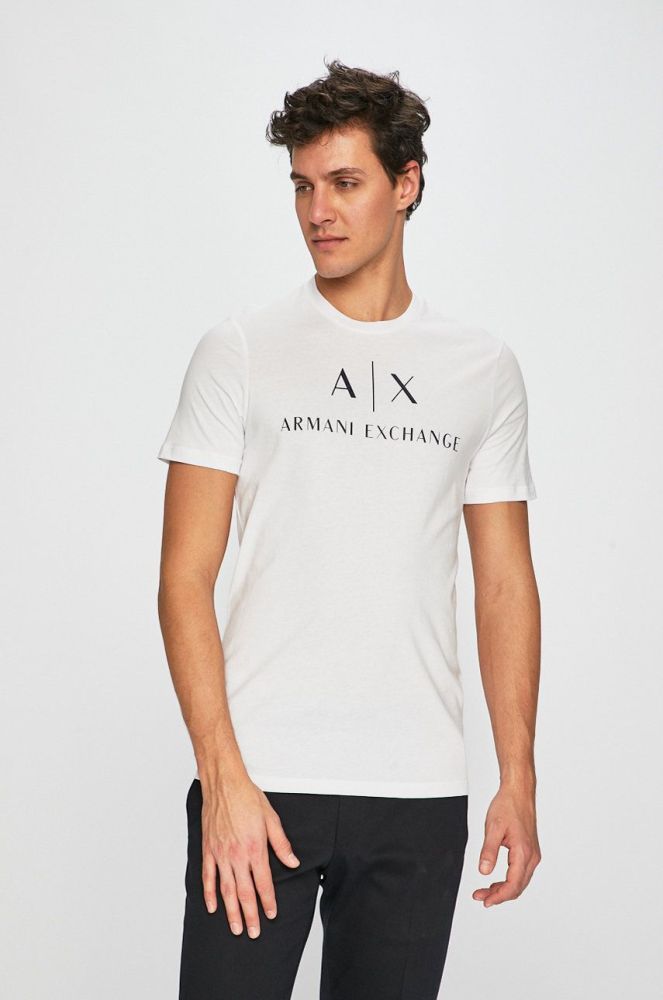 Armani Exchange - Футболка колір білий (801196)
