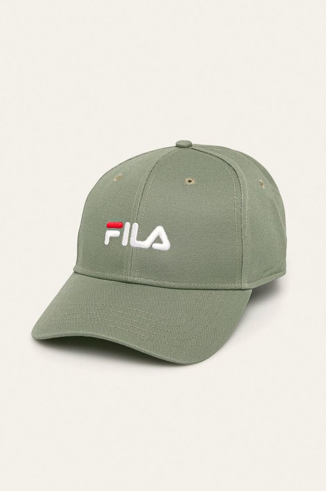 Кепка Fila колір зелений з аплікацією (256142)