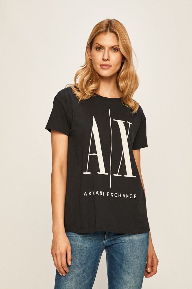 Armani Exchange - Футболка колір темно-синій (216887)