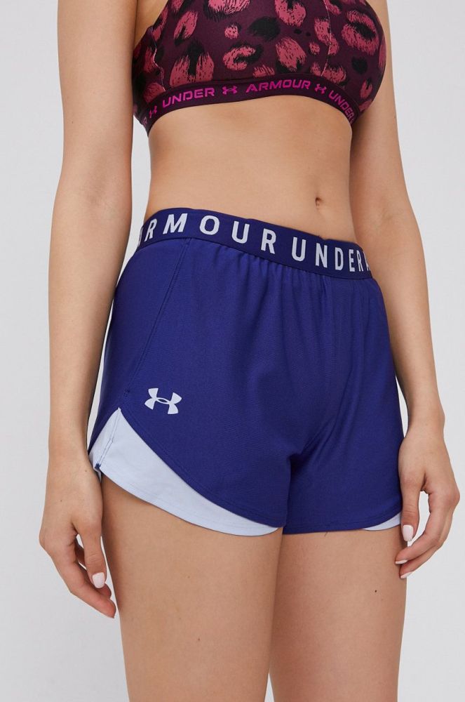 Шорти для тренувань Under Armour Play Up 3.0 колір синій з принтом середня посадка