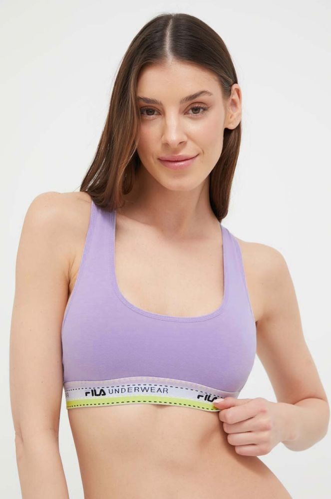 Спортивний бюстгальтер Fila колір фіолетовий