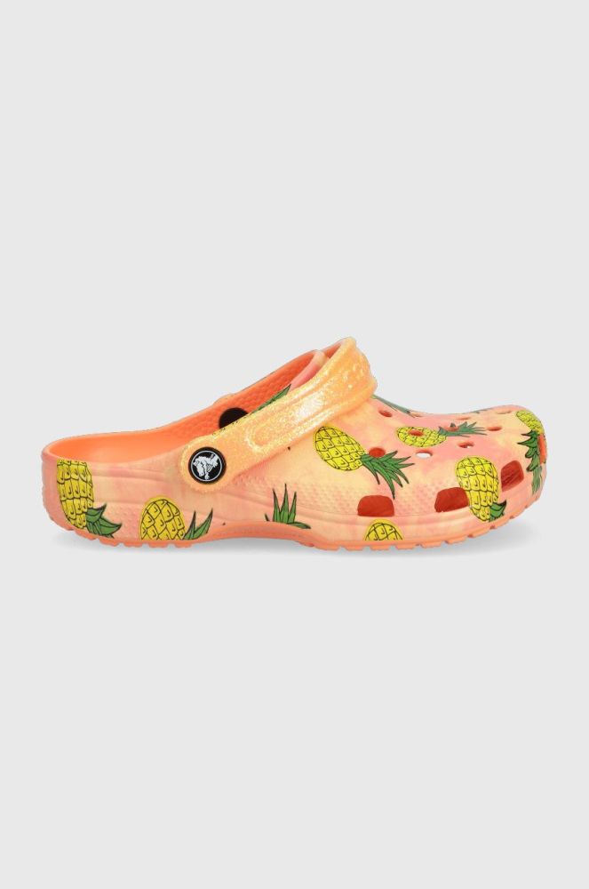 Дитячі шльопанці Crocs колір помаранчевий (2477190)