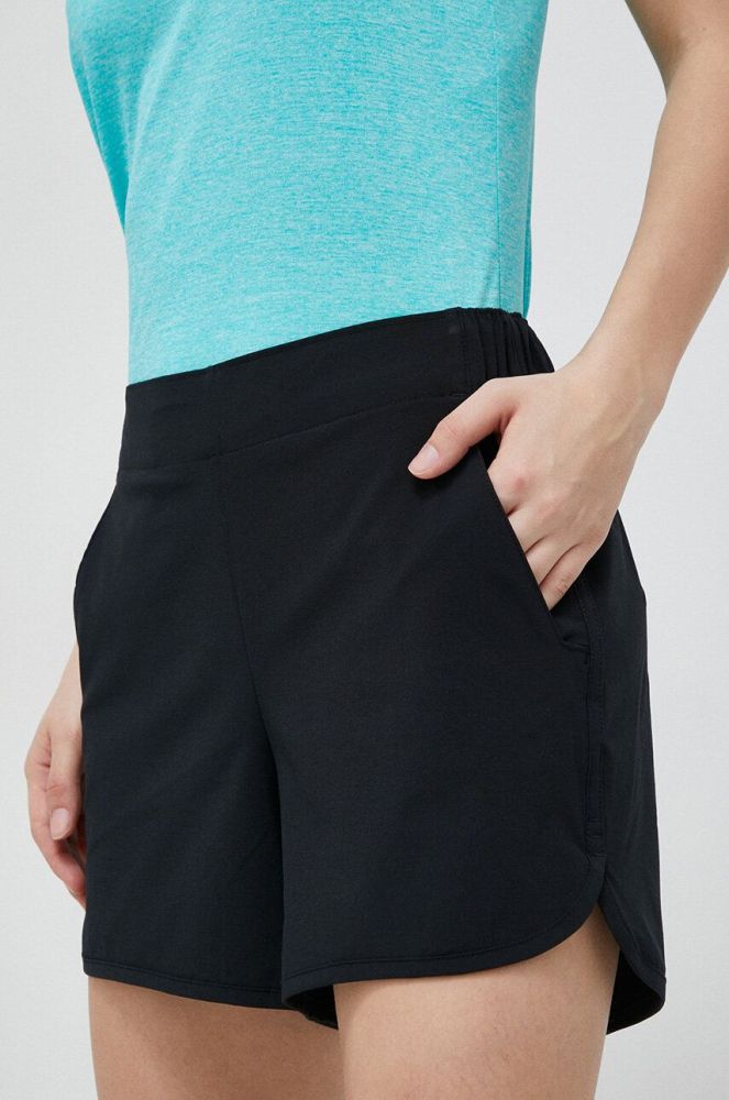Шорти outdoor Columbia Pleasant Creek жіночі колір чорний однотонні висока посадка (3049768)