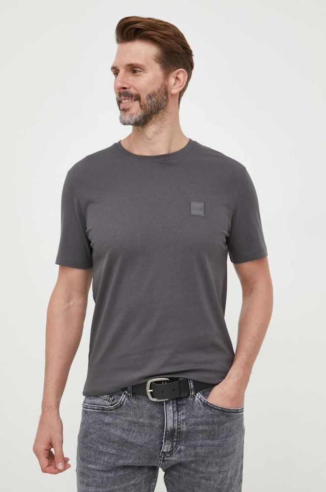 Бавовняна футболка BOSS BOSS CASUAL колір чорний однотонна (3307971)